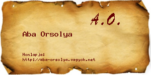 Aba Orsolya névjegykártya
